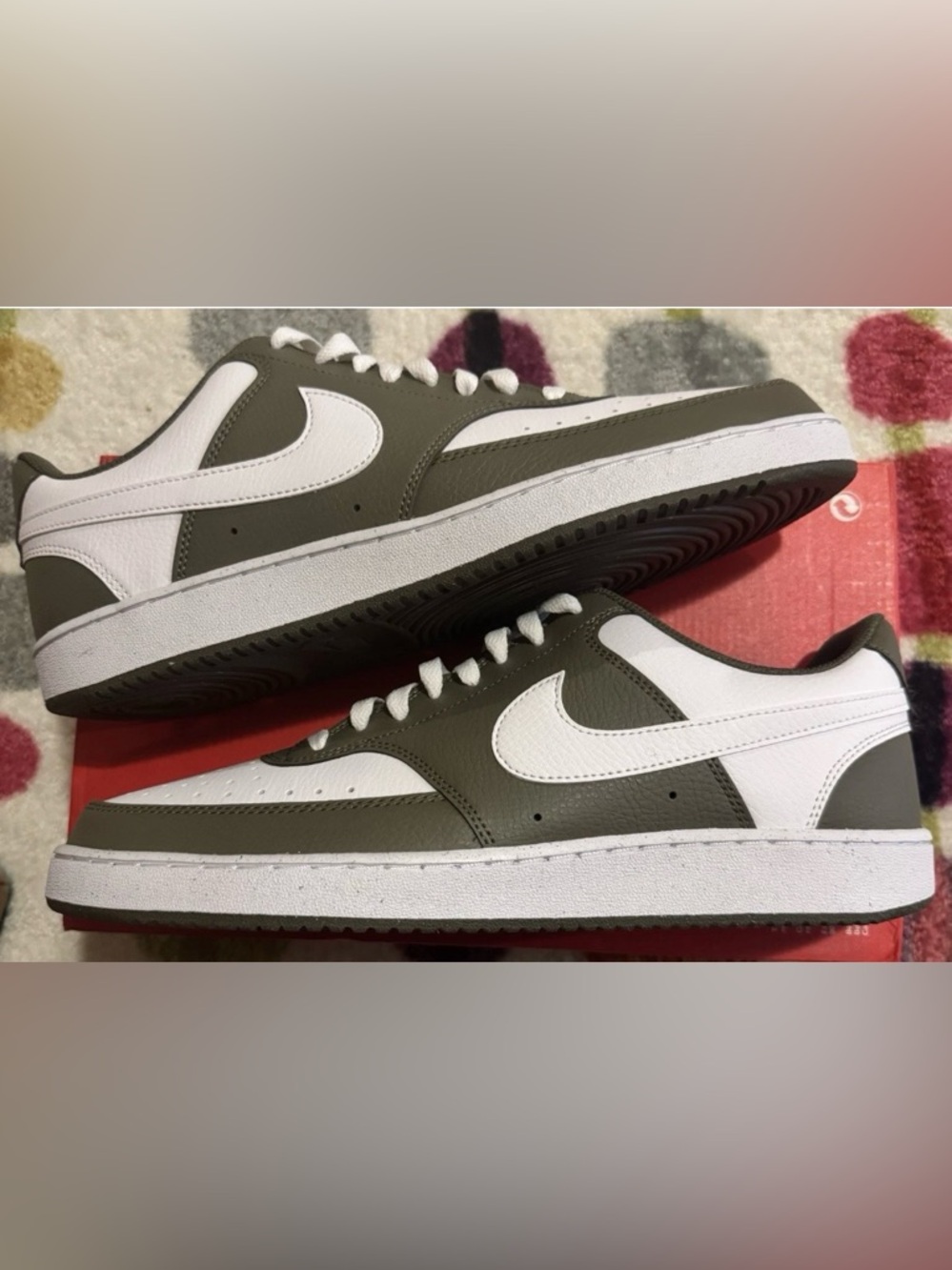 Nike Court Vision Low Medium Olive/White. Size 11 Men’s